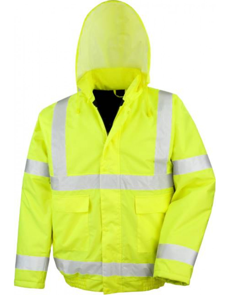 Jachetă de lucru fosforescentă în stil bluson de iarnă